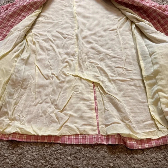 Free People Olivia Gingham Print Blazer Vintage Style Sold Out Online Sz XSmall - Picture 7 of 15